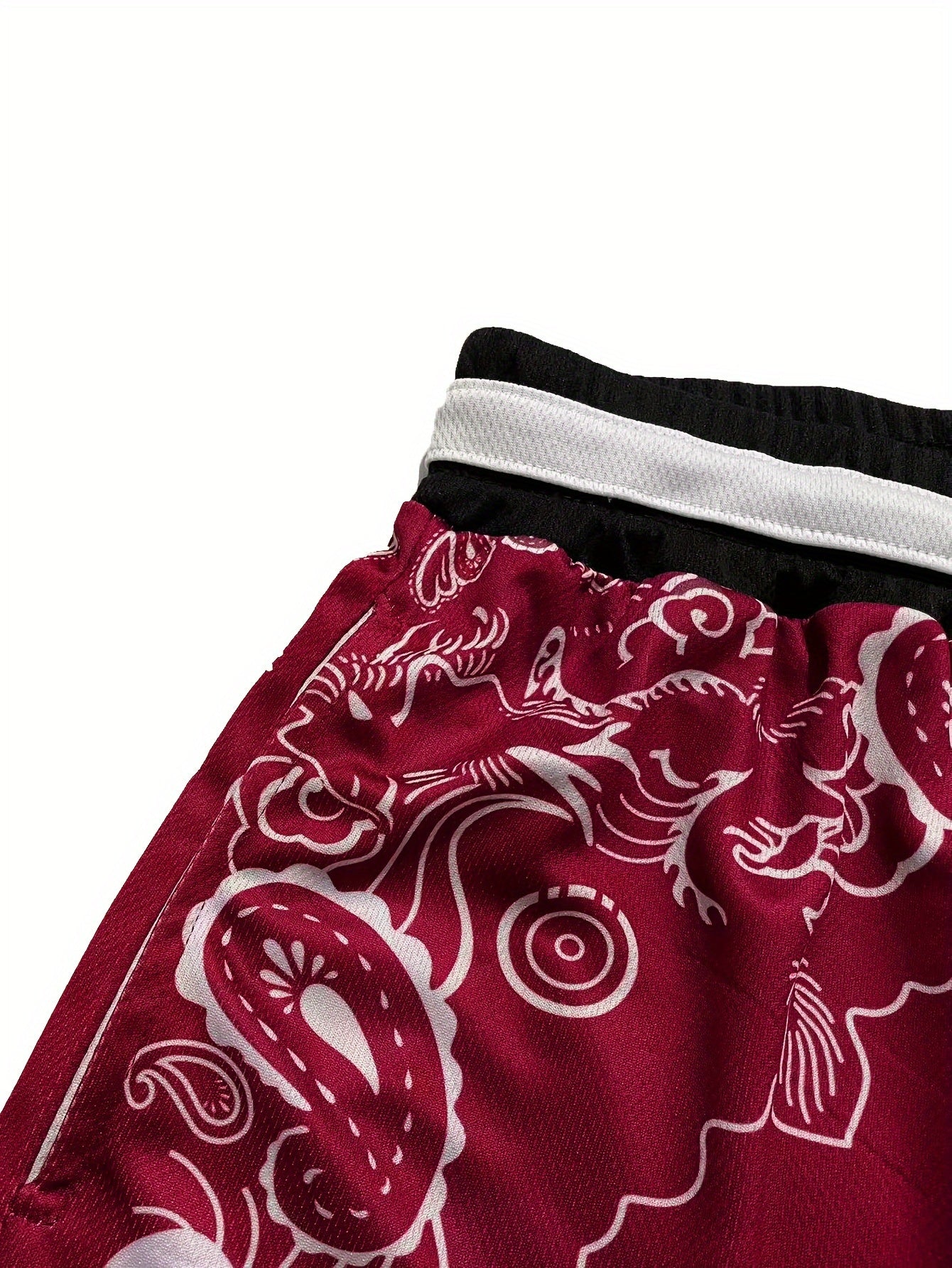 Men's Paisley Print Fashion Shorts - Stretch, Breathable