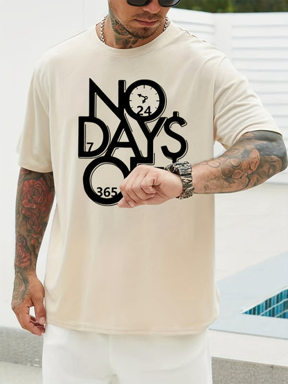 "NO DAYS OFF" Men's Casual Graphic Tee