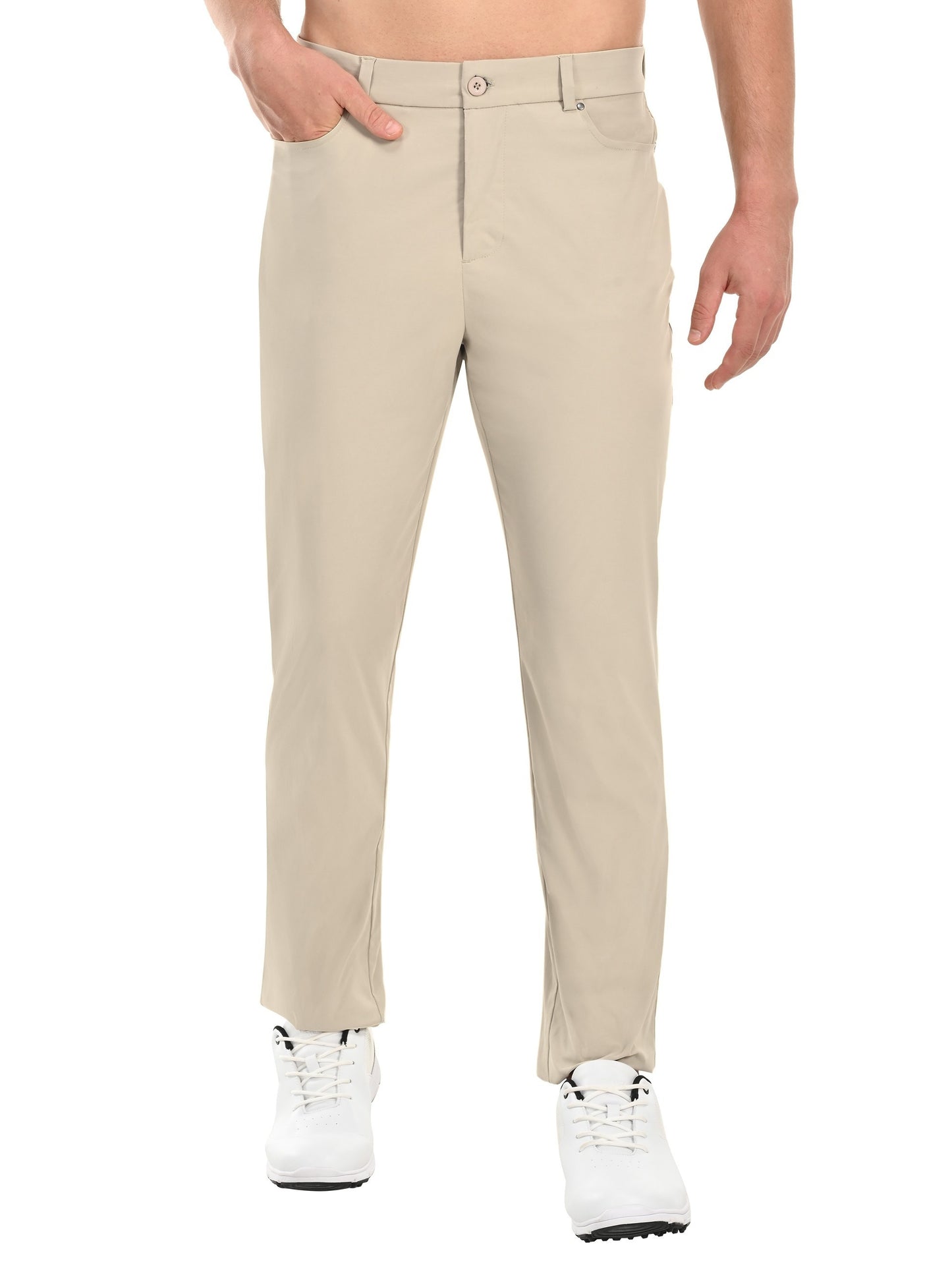 Men's Golf Pants with 5 Pockets 30"/32" - Slim Fit Stretch, Quick Dry