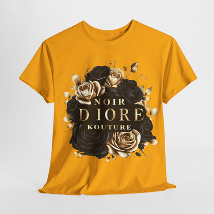 Noir Diore Kouture - Black & Gold Rose Tee