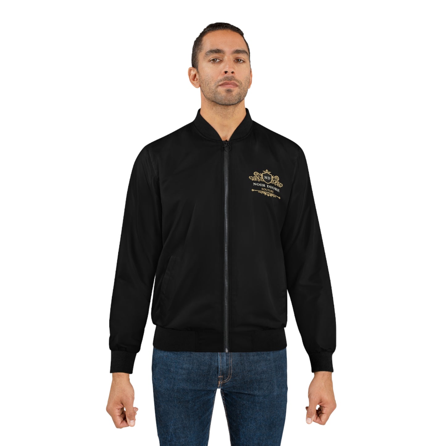 Noir Diore Kouture - Men's (Black) Bomber Jacket (AOP)