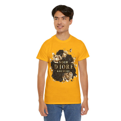 Noir Diore Kouture - Black & Gold Rose Tee