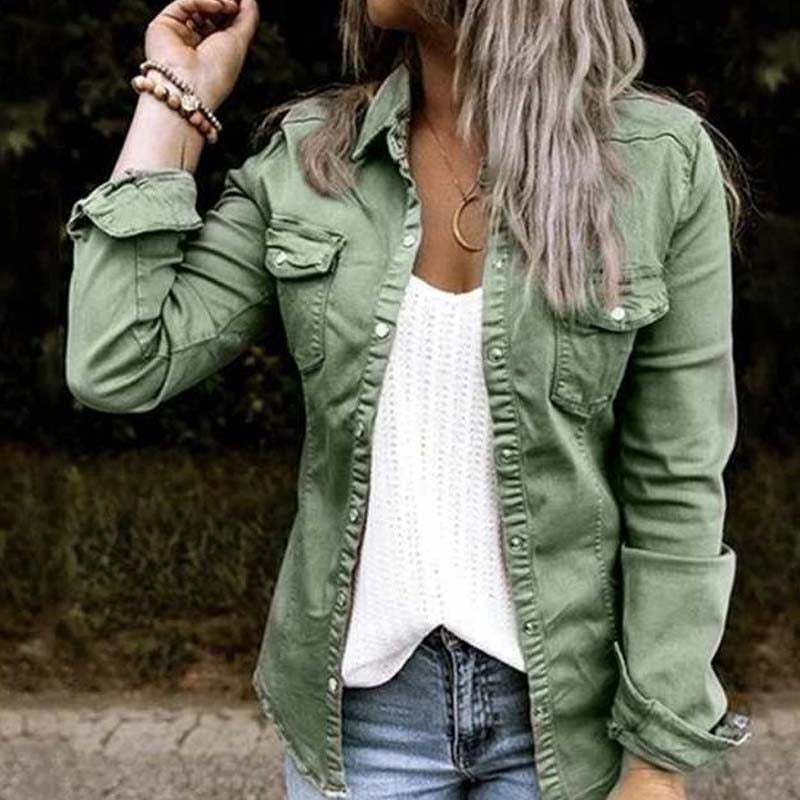 Women's Mid-Length Denim Jacket