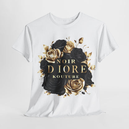 Noir Diore Kouture - Black & Gold Rose Tee