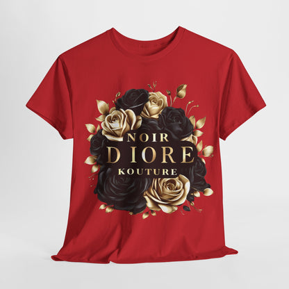 Noir Diore Kouture - Black & Gold Rose Tee