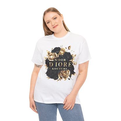 Noir Diore Kouture - Black & Gold Rose Tee