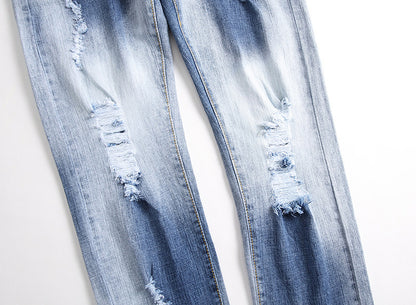 Men's Casual Washed Indigo Denim Jeans