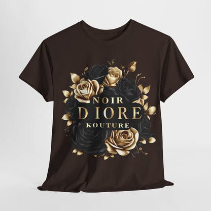 Noir Diore Kouture - Black & Gold Rose Tee