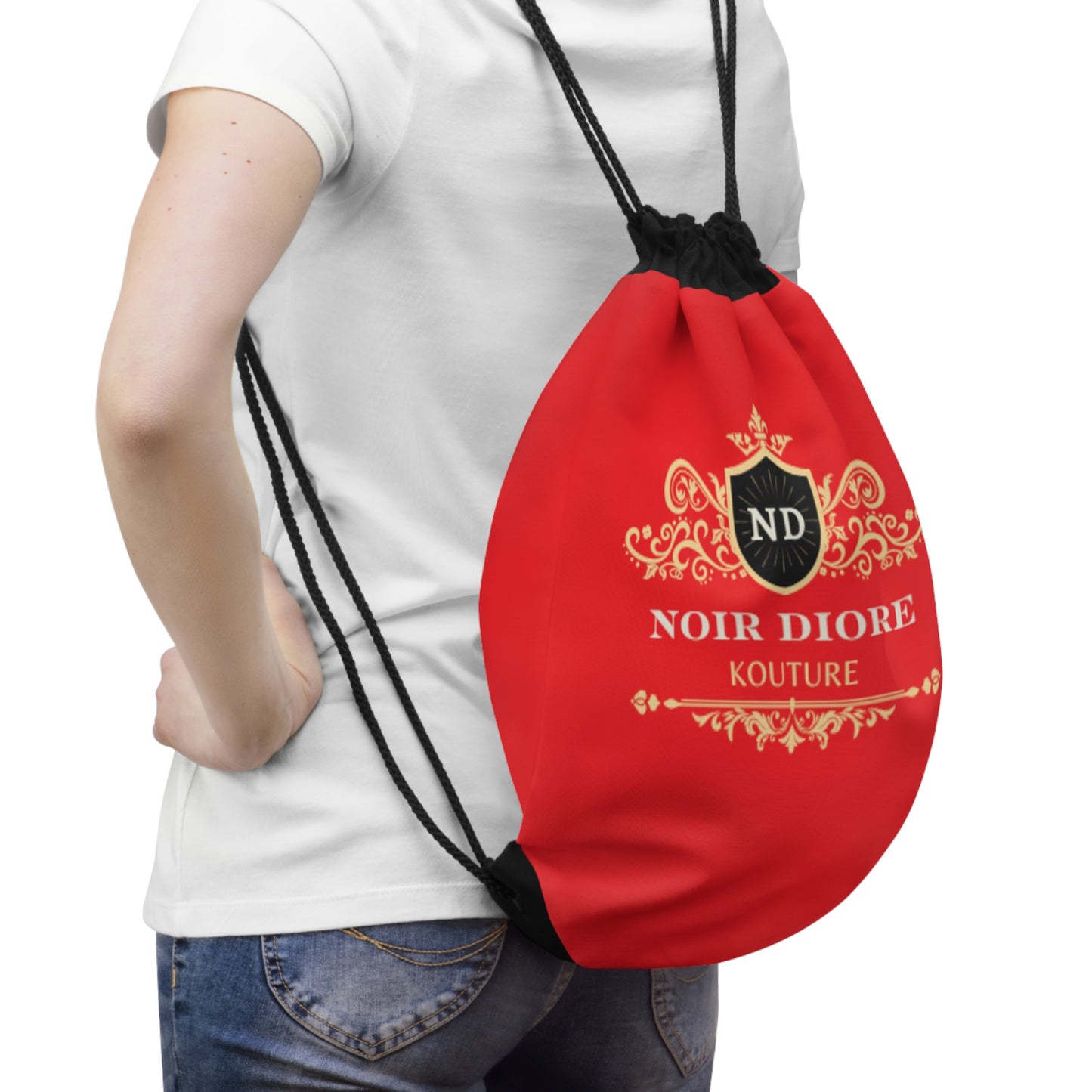 Noir Diore Kouture - Red Drawstring Bag