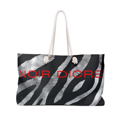 Noir Diore Zebra Print Tote