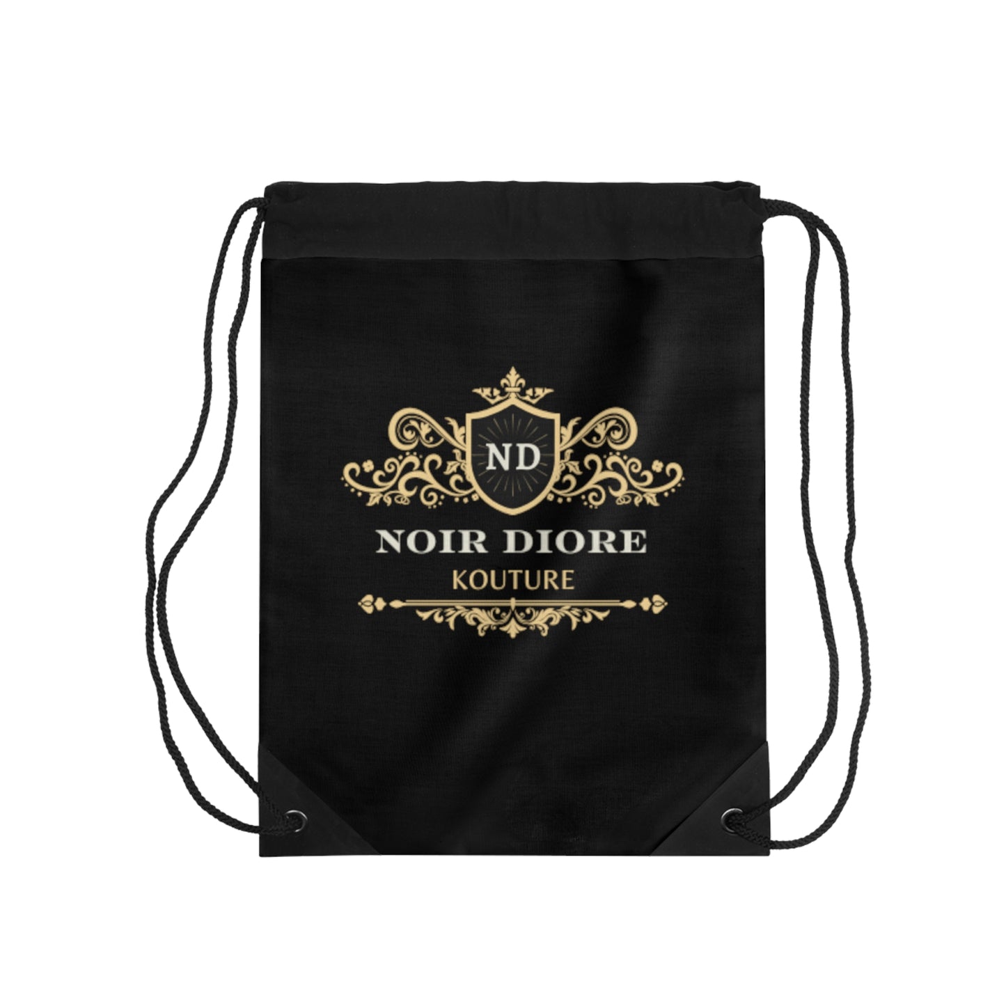 Noir Diore Kouture - Black Drawstring Bag