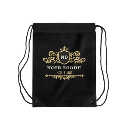 Noir Diore Kouture - Black Drawstring Bag