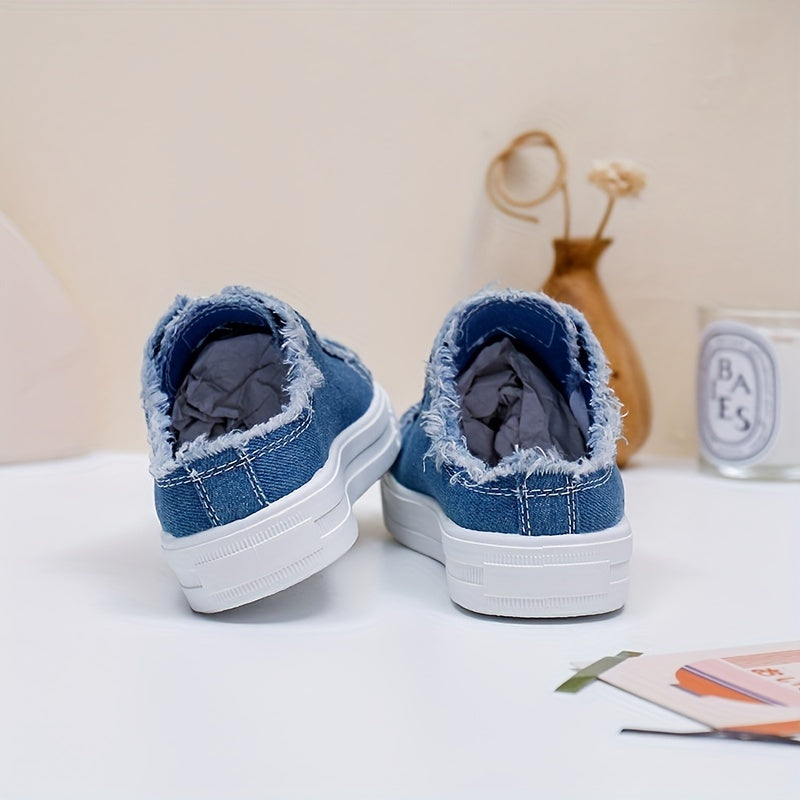 Trendy Canvas, Casual Platform Slippers