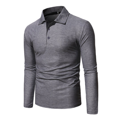 Men's Long-sleeved Slim Casual Polo Shirt