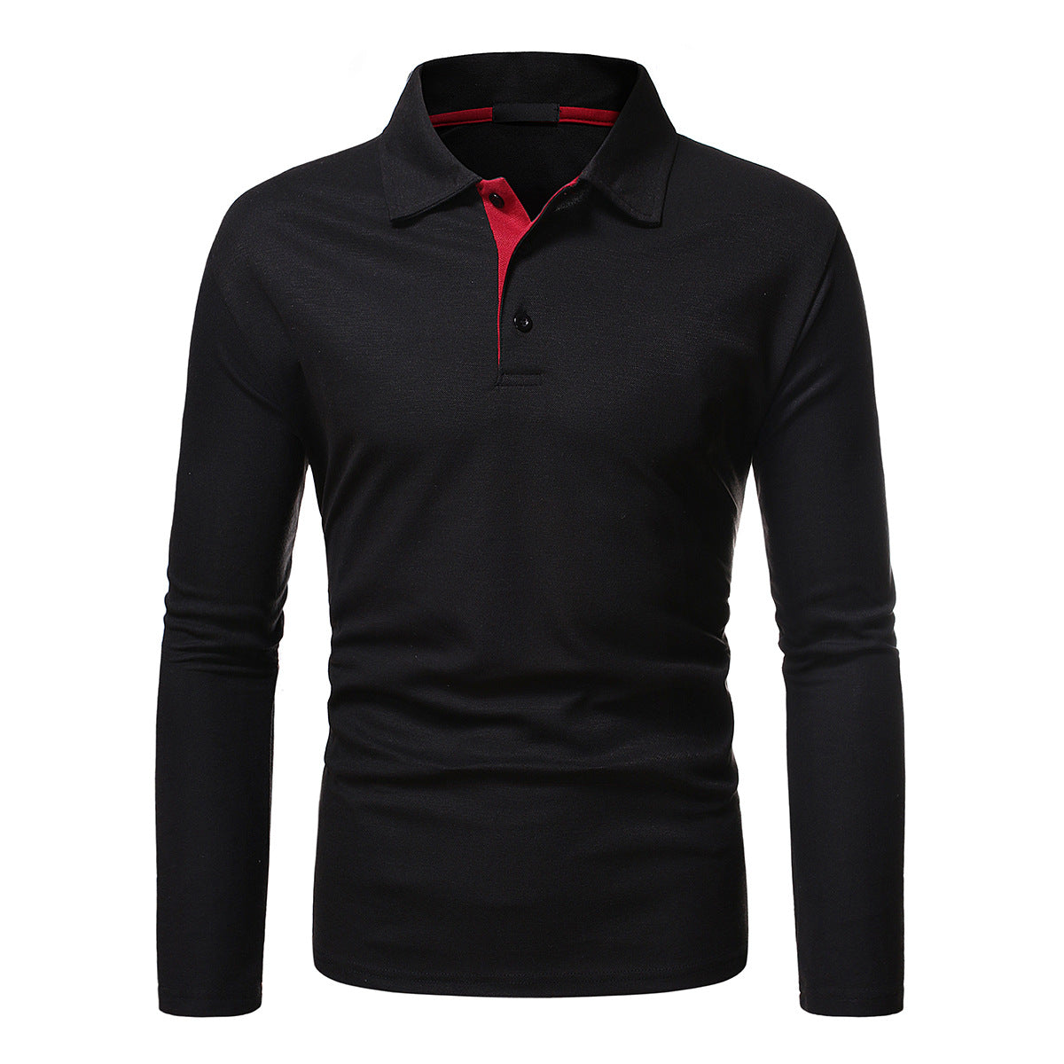 Men's Long-sleeved Slim Casual Polo Shirt