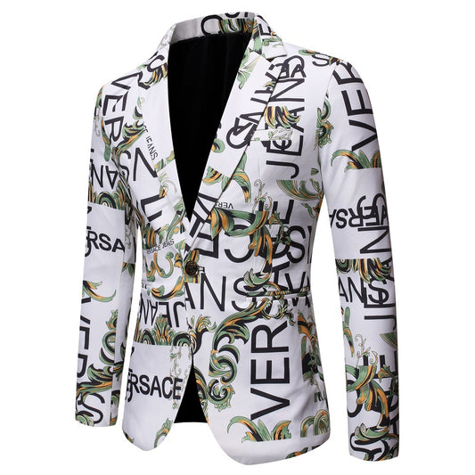 Men's Fashion Print Blazer - Slim Fit