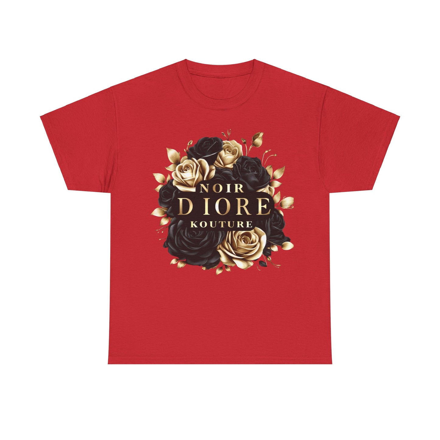 Noir Diore Kouture - Black & Gold Rose Tee