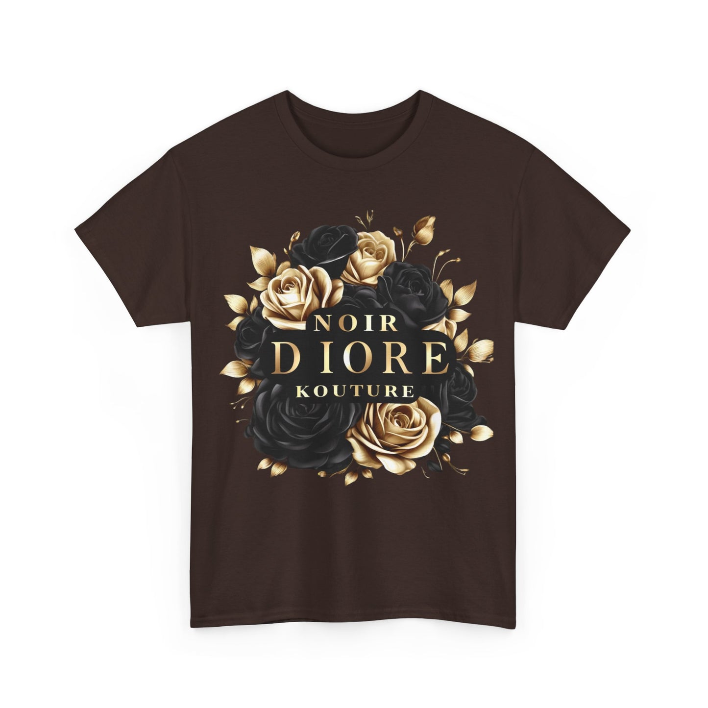 Noir Diore Kouture - Black & Gold Rose Tee