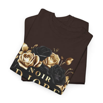 Noir Diore Kouture - Black & Gold Rose Tee