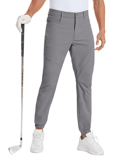 Men's Stretch Golf Jogger Pants with Pockets - Waterproof, Slim Fit