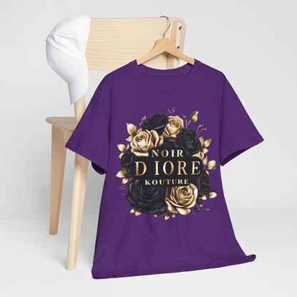 Noir Diore Kouture - Black & Gold Rose Tee