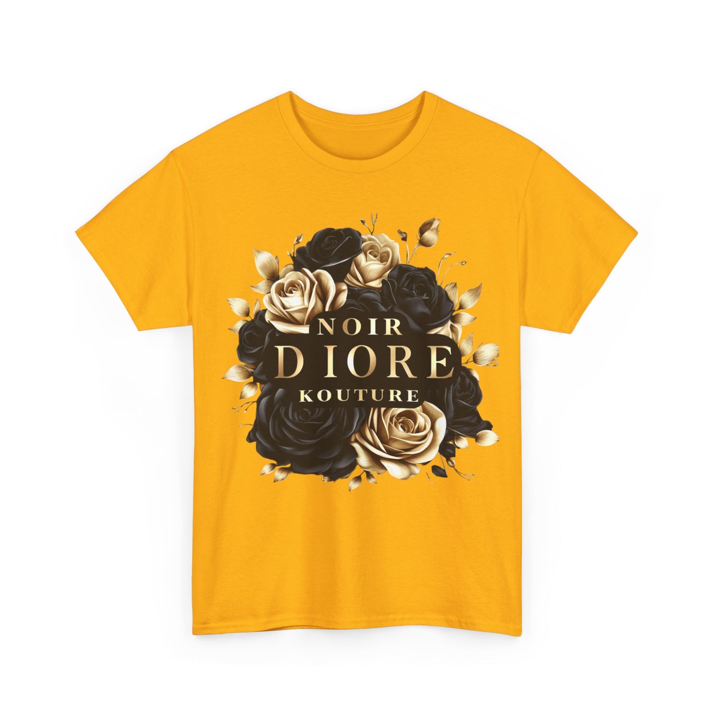 Noir Diore Kouture - Black & Gold Rose Tee