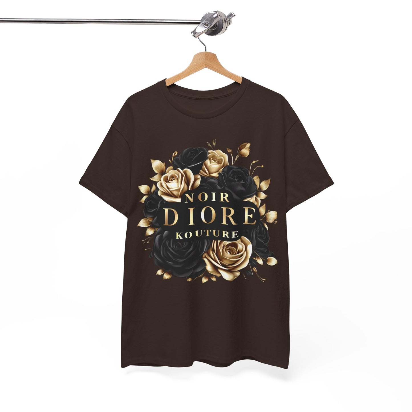 Noir Diore Kouture - Black & Gold Rose Tee