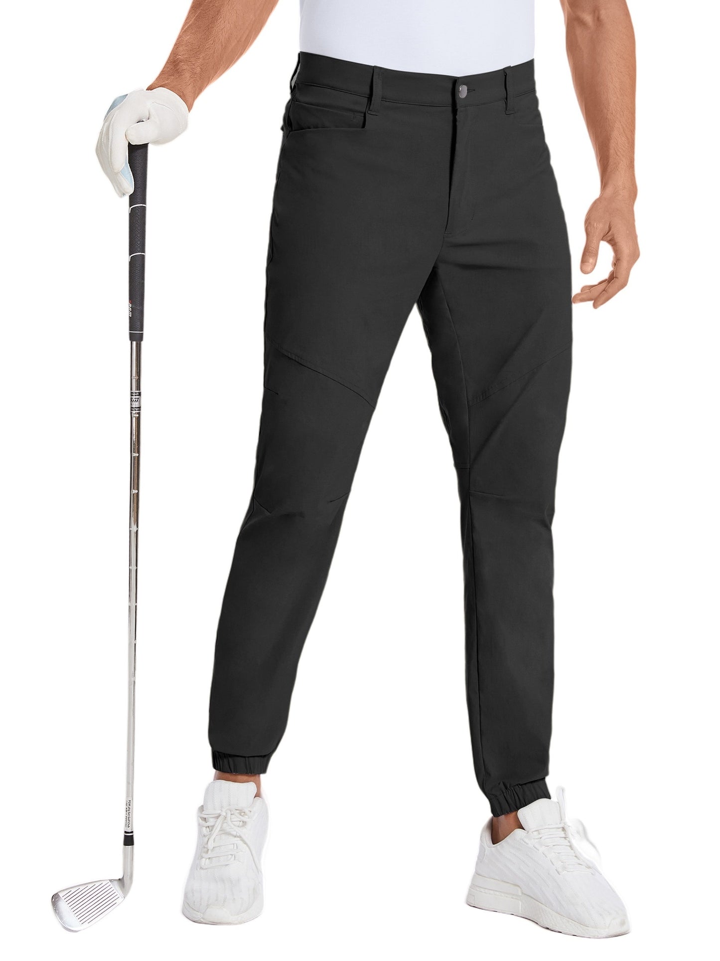 Men's Stretch Golf Jogger Pants with Pockets - Waterproof, Slim Fit