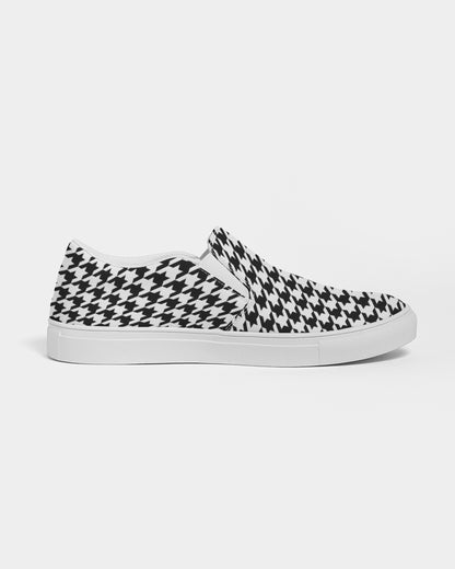 Noir Diore Kouture - Women SNUGZ' Houndstooth Slip-On Canvas Shoe