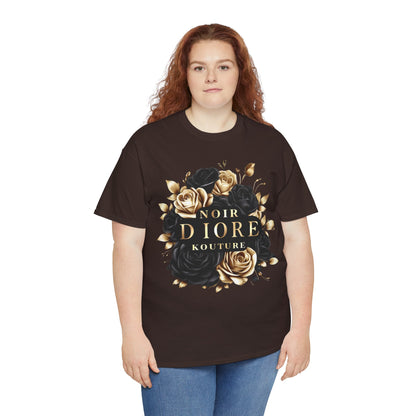 Noir Diore Kouture - Black & Gold Rose Tee