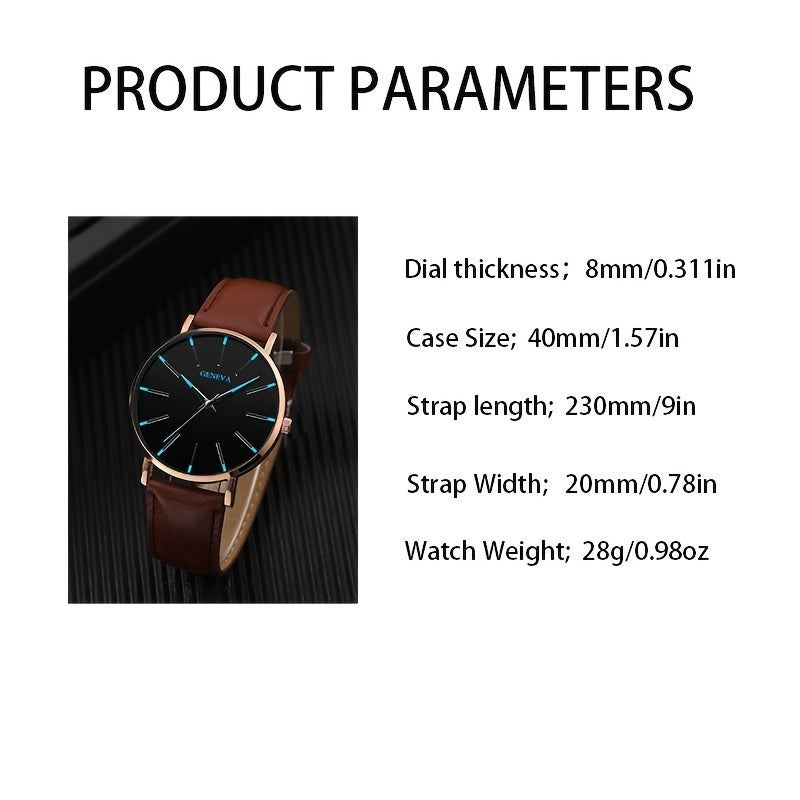 Men's Fashion Digital Watch, With 3pcs Bracelet Set