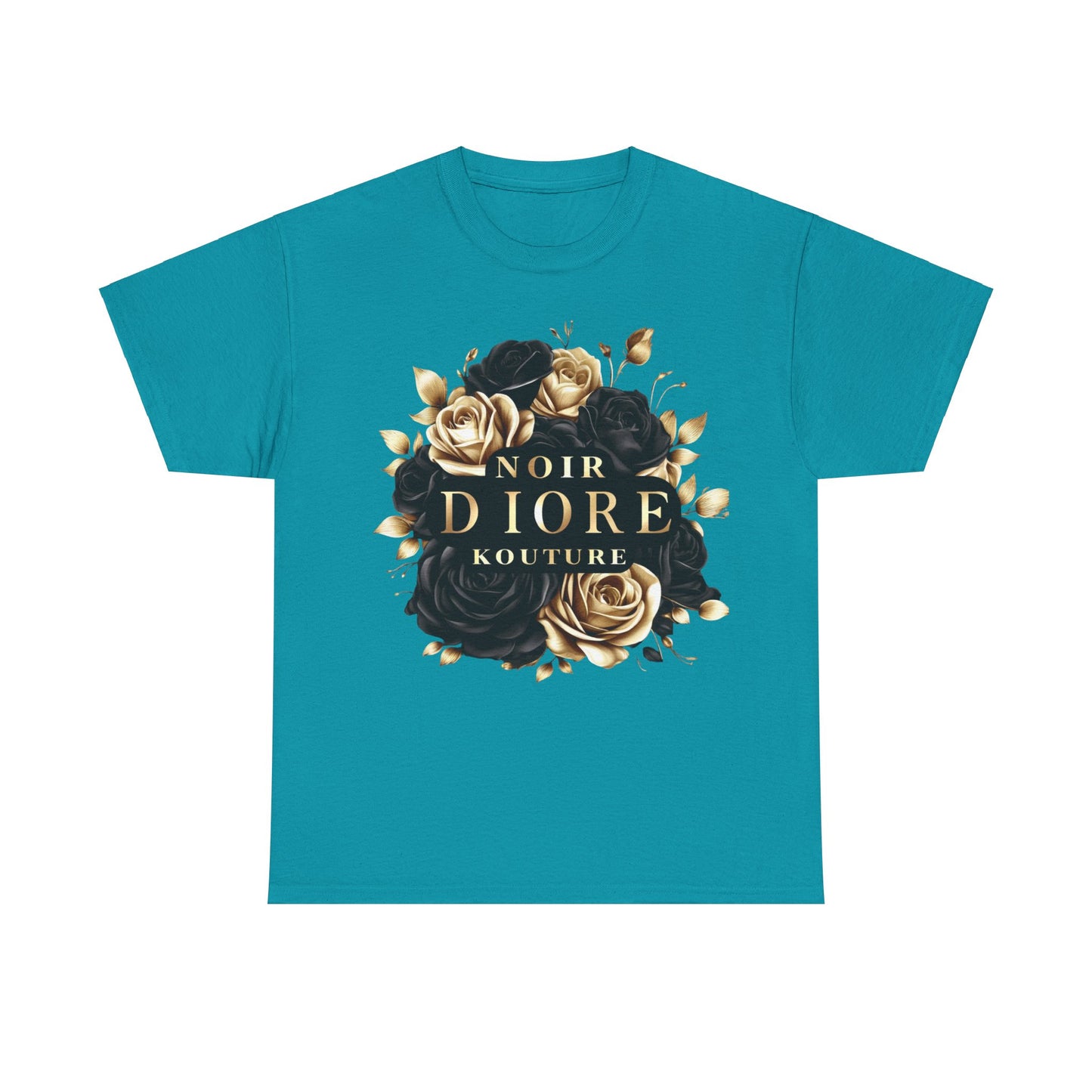 Noir Diore Kouture - Black & Gold Rose Tee