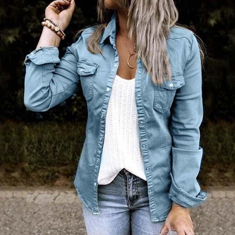 Women's Mid-Length Denim Jacket