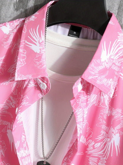 Men's Tropical Floral Print - 2pcs