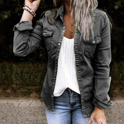 Women's Mid-Length Denim Jacket