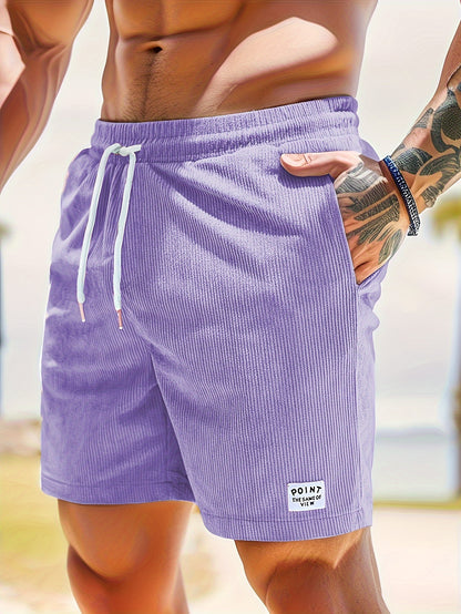 Men's Slim Fit Drawstring Comfy Casual Shorts with Pockets