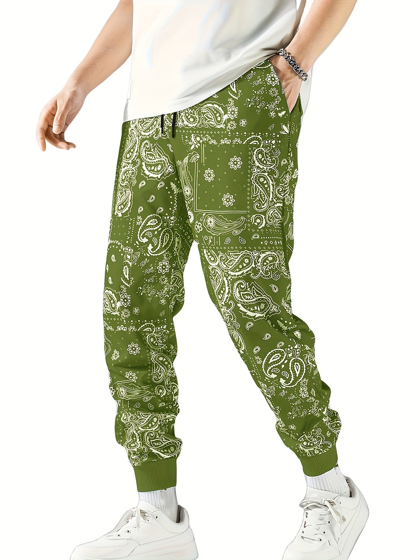 Men's Paisley Graphic Joggers - Slightly Stretch