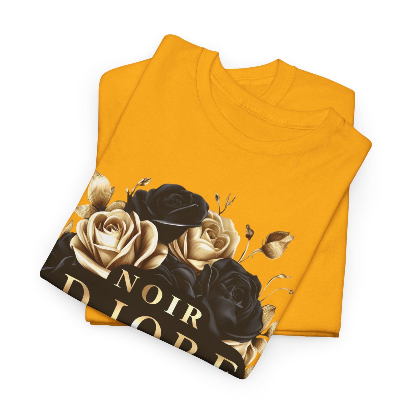 Noir Diore Kouture - Black & Gold Rose Tee