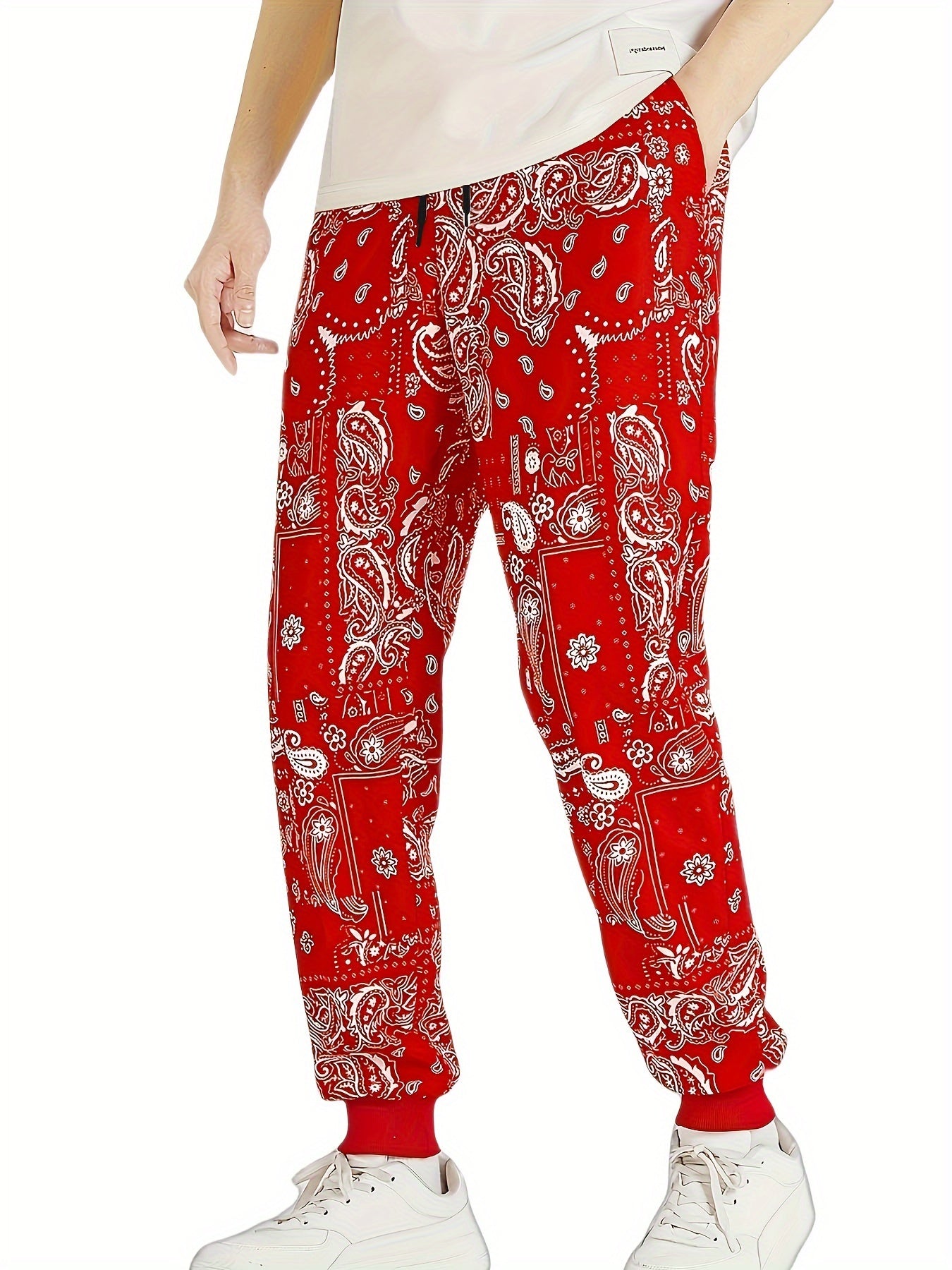 Men's Paisley Graphic Joggers - Slightly Stretch