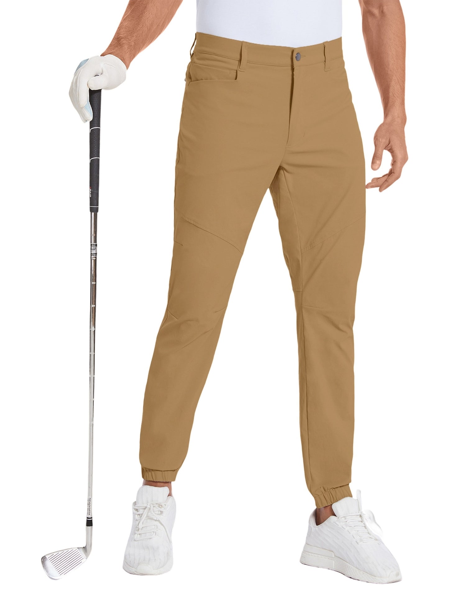 Men's Stretch Golf Jogger Pants with Pockets - Waterproof, Slim Fit