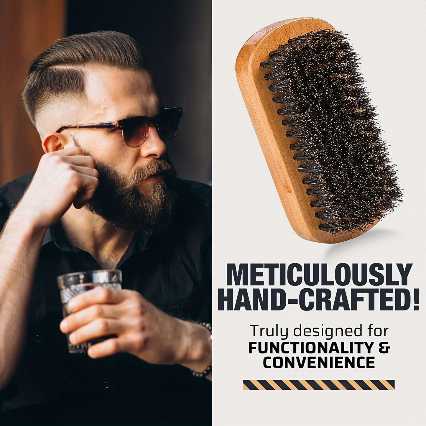 Wooden Beard and Hair Grooming Kit for Men