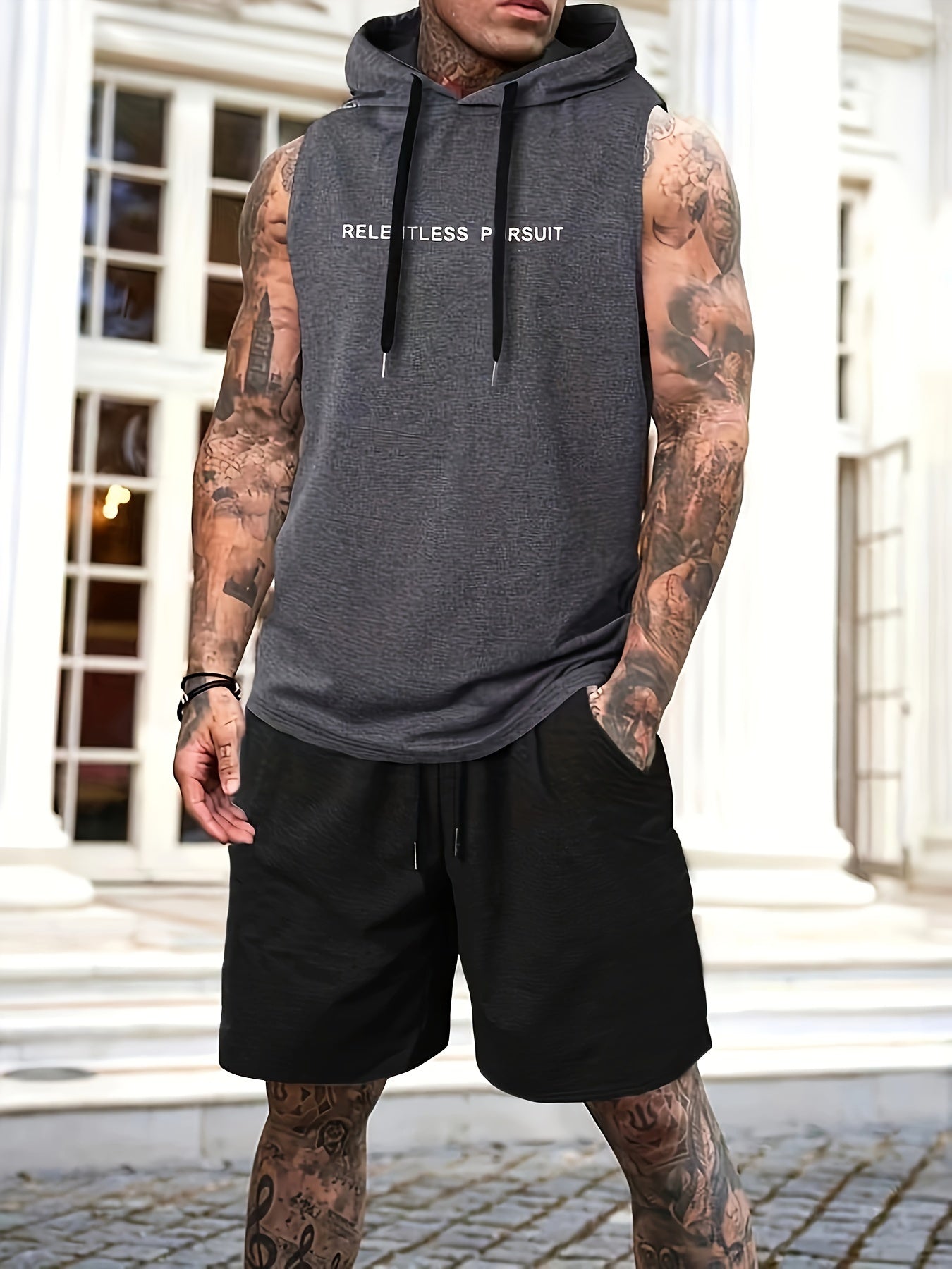 Men's Fitness Tank & Shorts Workout Set