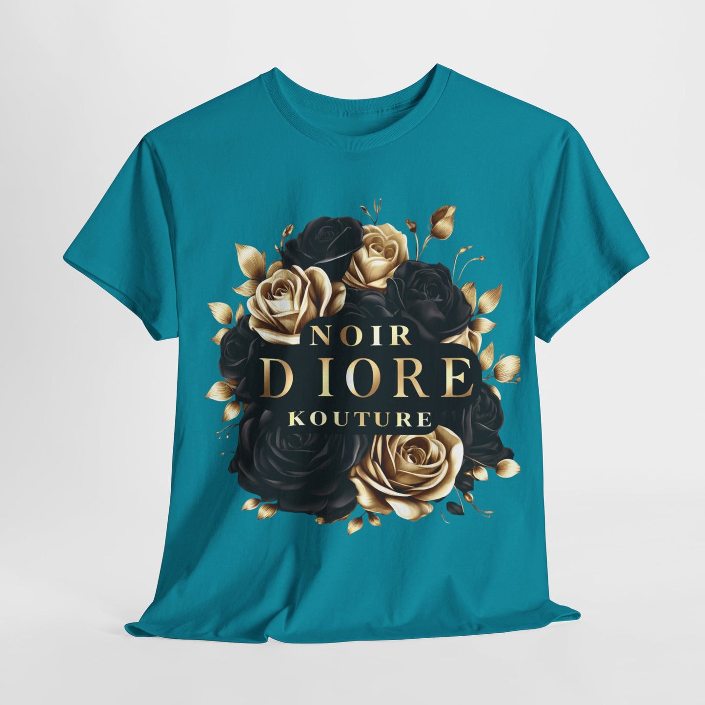 Noir Diore Kouture - Black & Gold Rose Tee