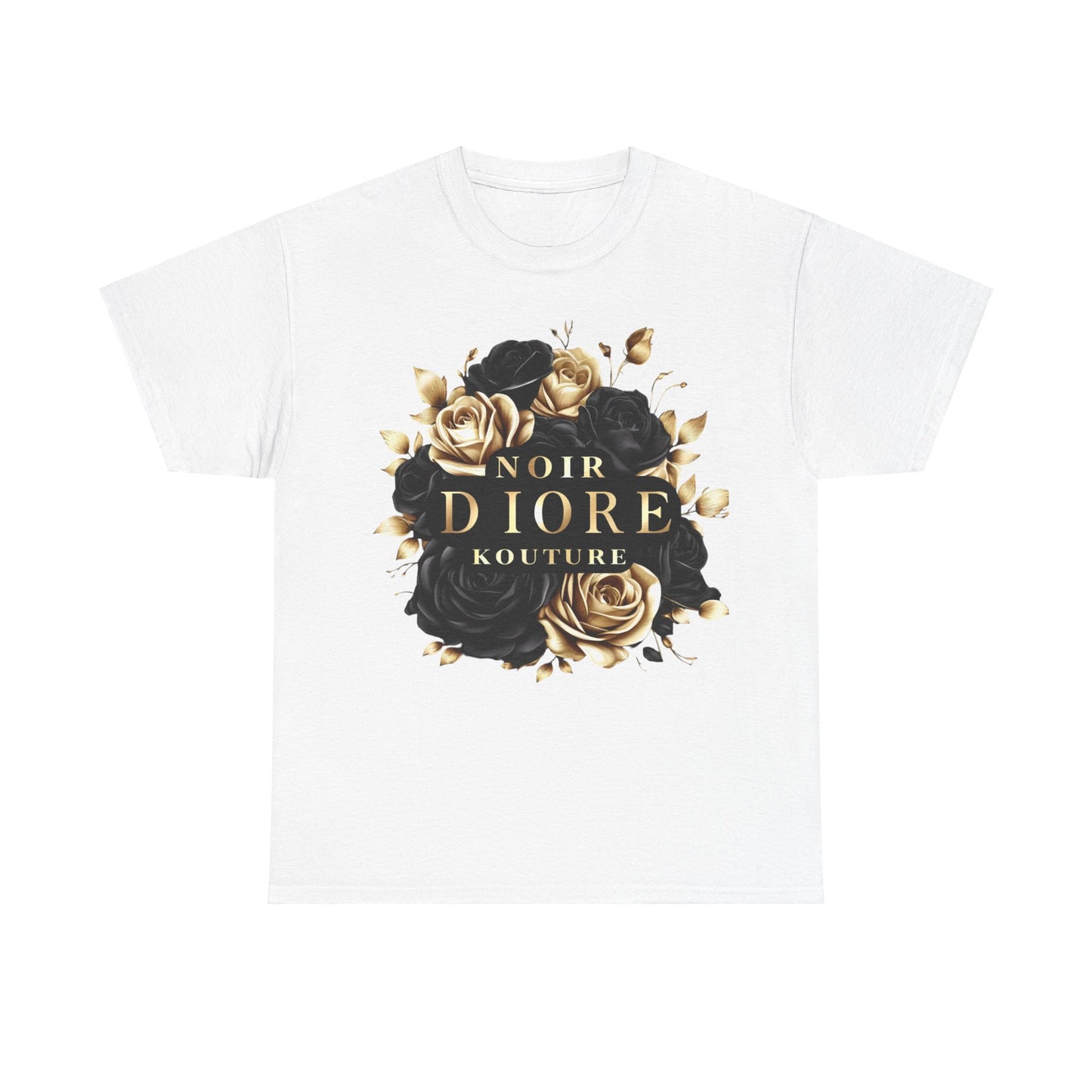 Noir Diore Kouture - Black & Gold Rose Tee