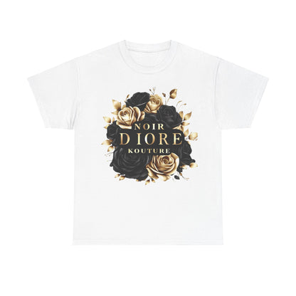 Noir Diore Kouture - Black & Gold Rose Tee