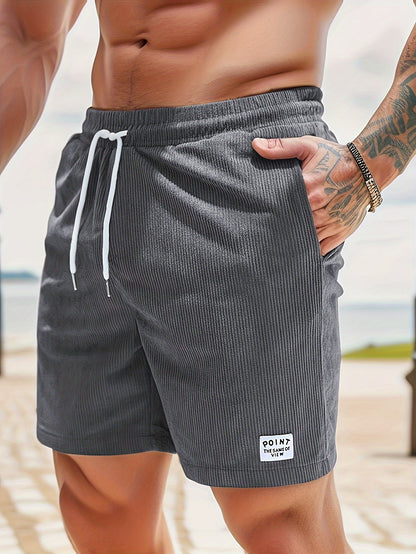 Men's Slim Fit Drawstring Comfy Casual Shorts with Pockets