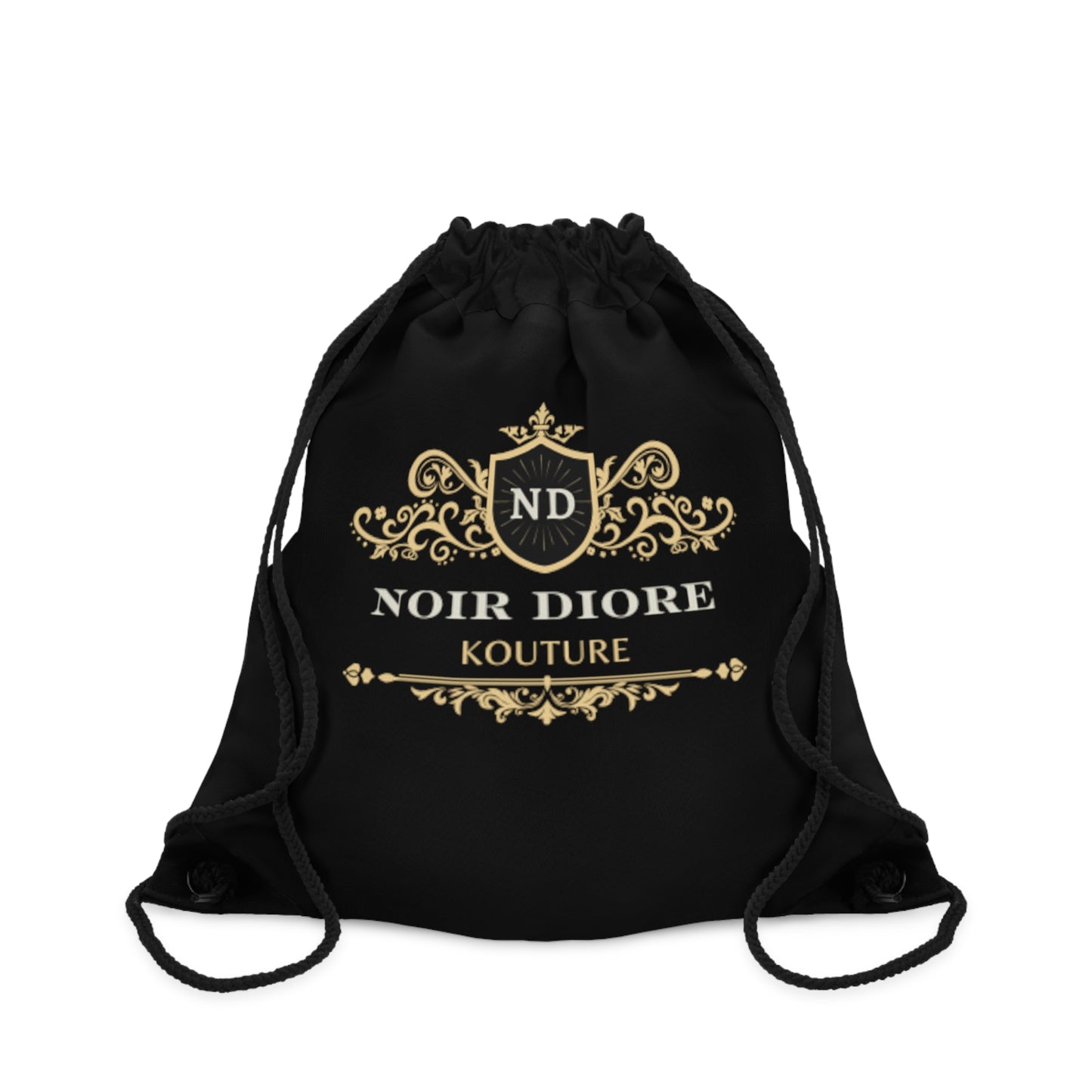 Noir Diore Kouture - Black Drawstring Bag