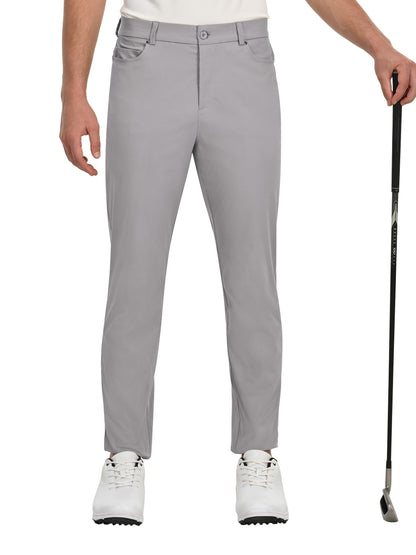 Men's Golf Pants with 5 Pockets 30"/32" - Slim Fit Stretch, Quick Dry