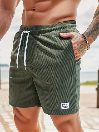 Men's Slim Fit Drawstring Comfy Casual Shorts with Pockets