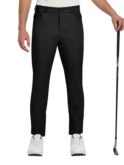 Men's Golf Pants with 5 Pockets 30"/32" - Slim Fit Stretch, Quick Dry